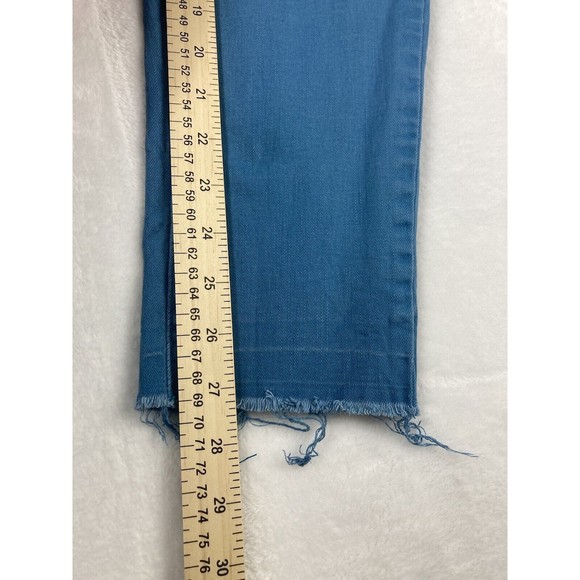 Seven 7 Womens‎ Mid Rise Ankle Skinny Blue Jeans Raw Hem Size 14 - Picture 9 of 16
